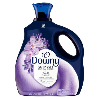 Downy Ultra Soft Fabric Softener Liquid, Calm, Lavender and Vanilla Bean, 2.76L