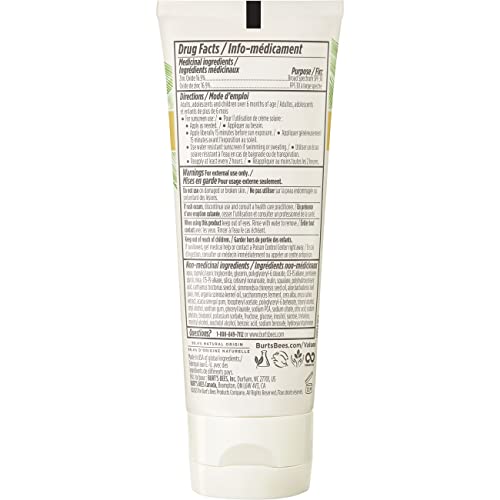 Burt's Bees Sensitive Hydrating Gentle Daily Face Cream Moisturizer Face Lotion for Sensitive Skin with Aloe and Rice Milk, 98.9% Natural Origin, Developed with Dermatologists, 51g