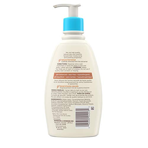 Aveeno Baby Daily Wash and Shampoo Baby’s Hair and Sensitive Skin Cleanser with Natural Oat - Paraben Free and Phthalate Free, Sulfates-free and Dye-free - 975 Milliliters