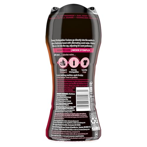 Downy Unstopables Fusions In-Wash Laundry Scent Booster Beads, Sunset and Citrus Scent, 2-in-1 All Day Freshness, 598 Grams
