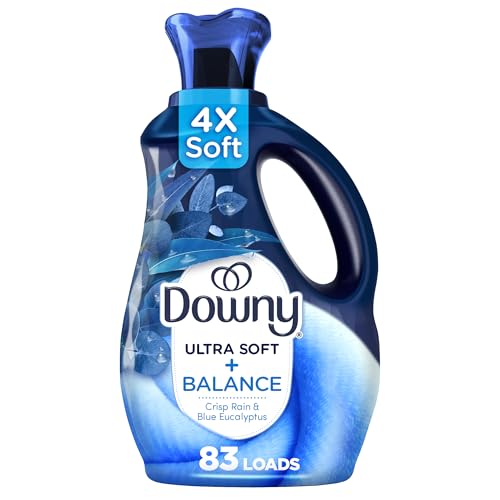Downy Ultra Soft Fabric Softener Liquid, Balance, Crisp Rain and Blue Eucalyptus, 2.76L