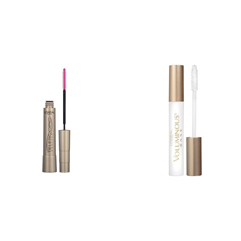 L’Oréal Paris Telescopic Mascara, Eyelash Lengthening Mascara, Unique Non-Clumping Formula, Delivers Intense Length, For Sensitive Eyes, Blackest Black, 8 ml