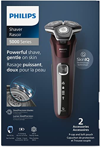 Philips Electric Shaver Series 5000, Wet & Dry with Charging Stand, S5898/25