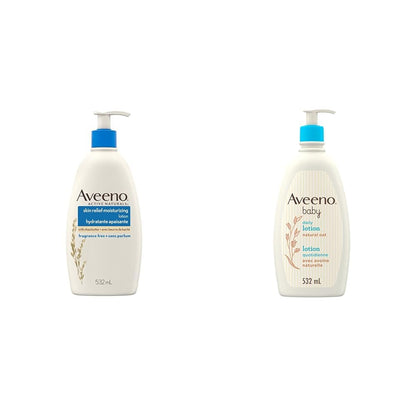 Aveeno Skin Relief Moisturizing Body Lotion With Natural Shea Butter & Triple Oat Complex, Unscented Moisturizer for Extra Dry, Itchy or Sensitive Skin, Fragrance Free, 975mL