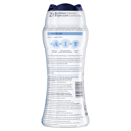 Downy Comfy Cozy In-Wash Laundry Scent Booster Beads, Meadow Rain Scent, Softness and Freshness, 725 Grams