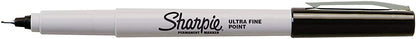 Sharpie Permanent Markers, Ultra Fine Point, Black, 2 Markers(37161)