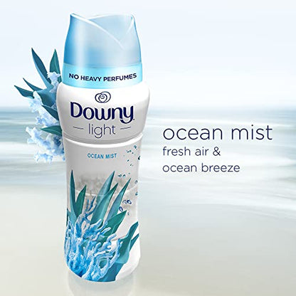 Downy Light Laundry Scent Booster Beads for Washer, Ocean Mist, 680 Grams, with No Heavy Perfumes