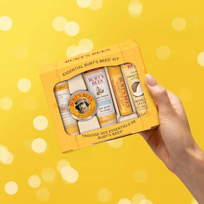 Burt's Bees Kissable Colour Gift Set, Warm Collection, 3 Lip Shimmers in Peony, Rhubarb and Fig