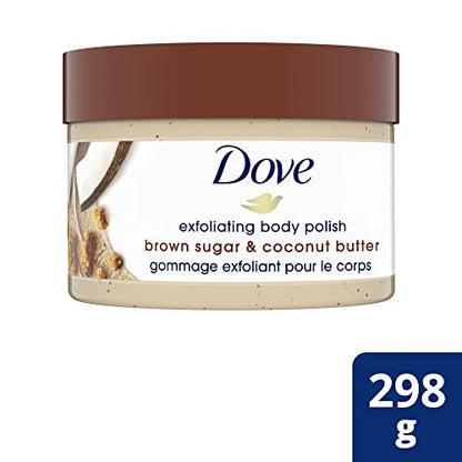 Dove Exfoliating Body Polish Scrub For Silky, Soft Skin Pomegranate and Shea Butter Body Scrub Exfoliates and Provides Lasting Nourishment 10.5 oz