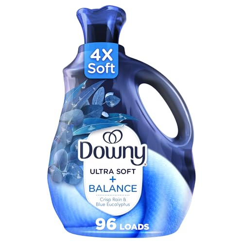Downy Ultra Soft Fabric Softener Liquid, Balance, Crisp Rain and Blue Eucalyptus, 2.76L