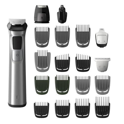 Philips Multigroom Series 7000, Cordless Wet & Dry with 19 Trimming Accessories, DualCut Technology, Lithium-Ion and Storage Bag, MG7770/18