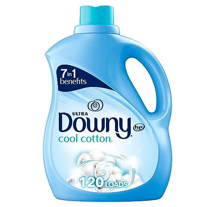 Downy Ultra Laundry Liquid Fabric Softener (Fabric Conditioner), Cool Cotton, 2.64L, 120 Loads
