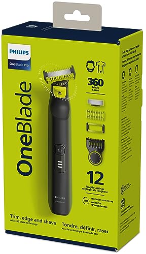 Philips OneBlade 360 Face & Body, Wet & Dry, Trim, Edge & Shave with the 5-in-1 Adjustable Comb and Body Comb, QP2834/20