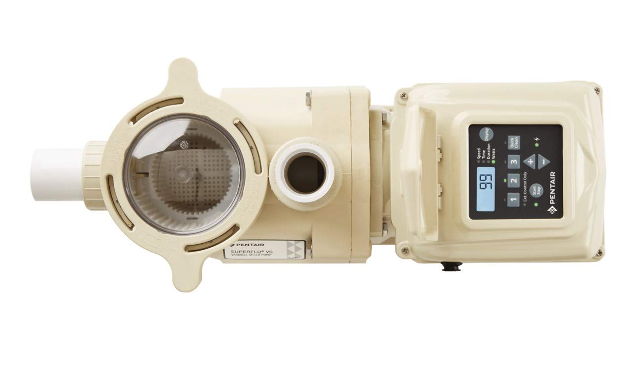 Pentair 342001 SuperFlo VS Variable Speed Pool Pump, 1 1/2 Horsepower, 115/208-230 Volt, 1 Phase - Energy Star Certified
