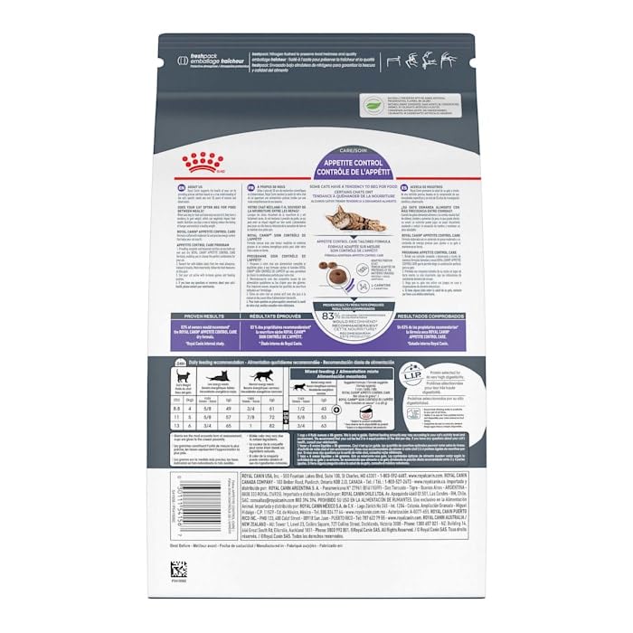 Royal Canin Feline Health Nutrition Spayed/Neutered Appetite Control Dry Cat Food, 2.5-Pound