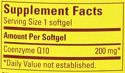 Nature Made CoQ10 200mg, Dietary Supplement for Heart Health Support, 105 Softgels, 105 Day Supply