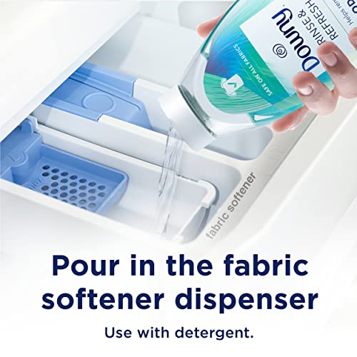 Downy Rinse & Refresh Laundry Odour Remover and Fabric Softener, Cool Cotton, Safe On All Fabrics, HE Compatible, 1.43L