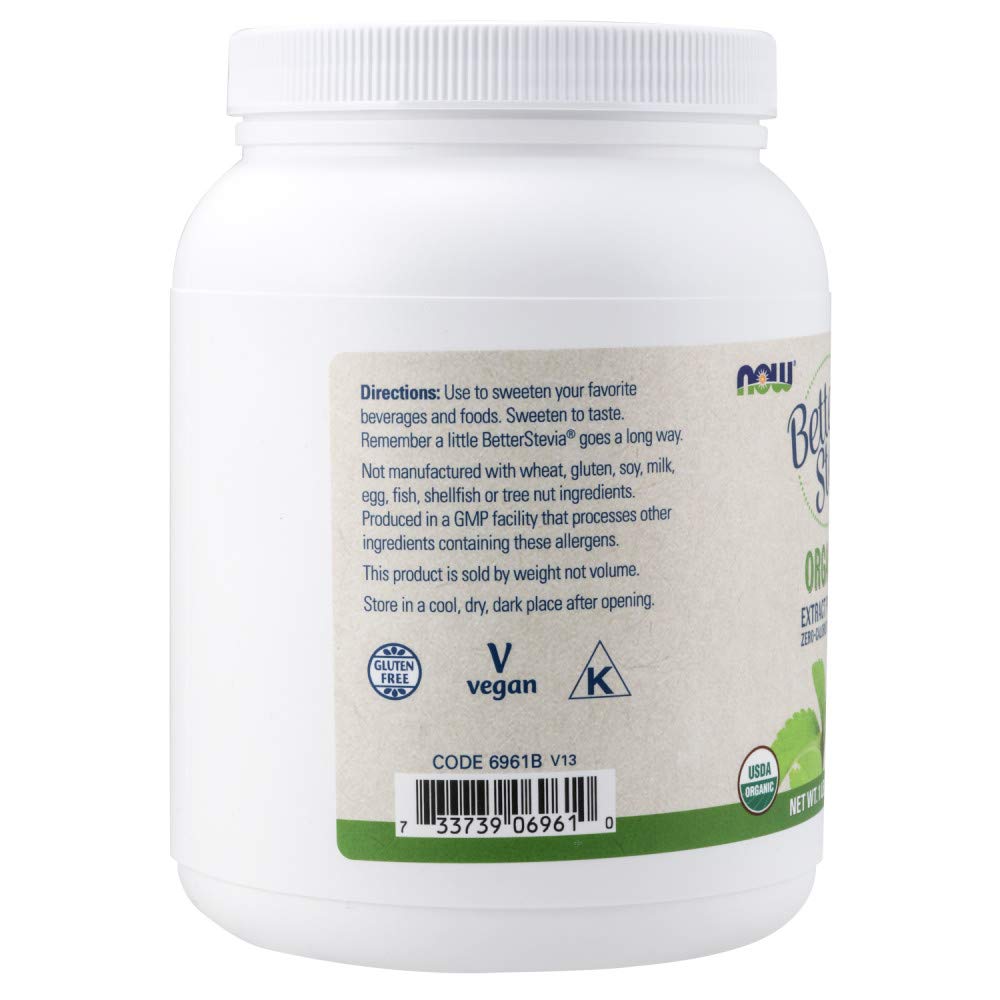 NOW Foods BetterStevia Extract Powder Organic - 1 lb