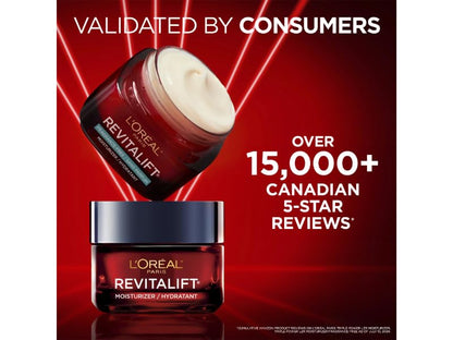 L'Oréal Paris Day Cream, Reduces Look of Wrinkles & Firms Skin, with Pro-Retinol, Vitamin C & Hyaluronic Acid, Revitalift Triple Power LZR, 50ml