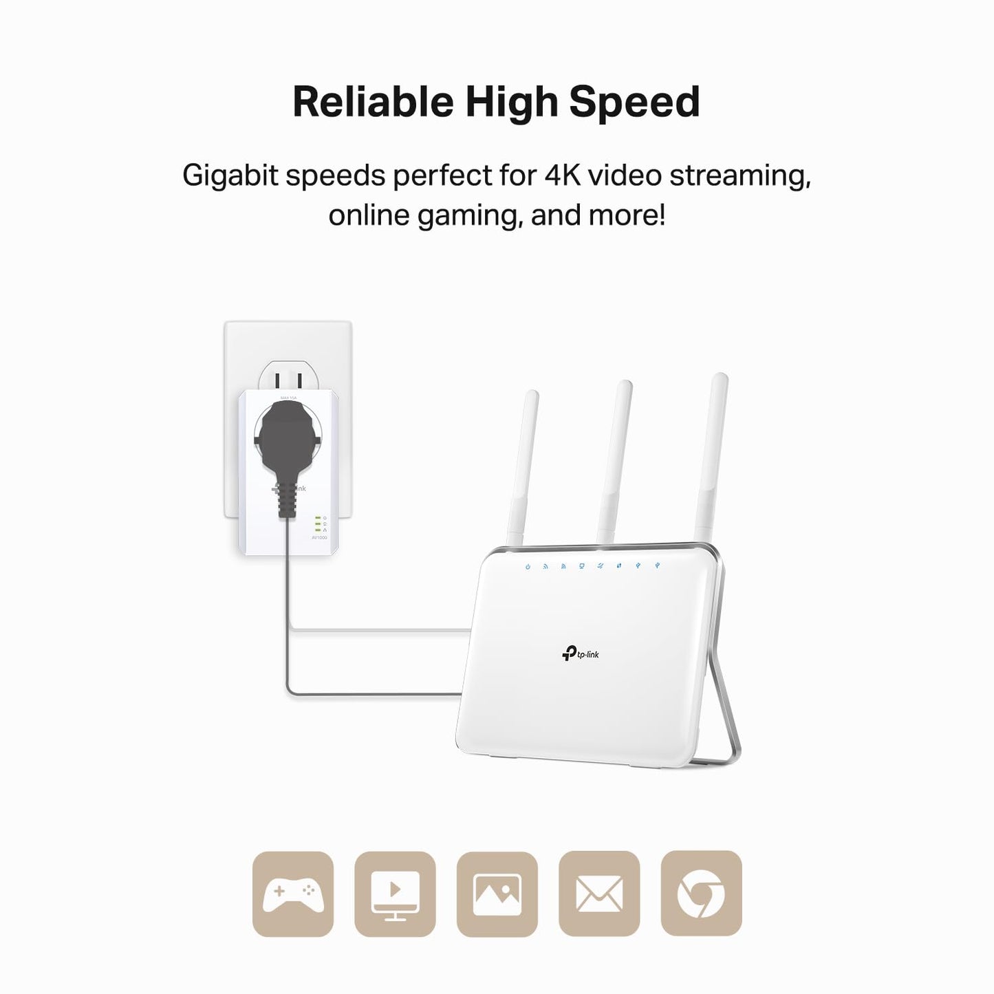 TP-Link Powerline Ethernet Adapter Starter Kit - AV1000 Gigabit Port, Plug&Play, Ethernet Over Power, Nano Size, Ideal for Smart TV, Online Gaming, Wired Connection Only (TL-PA7017 KIT)