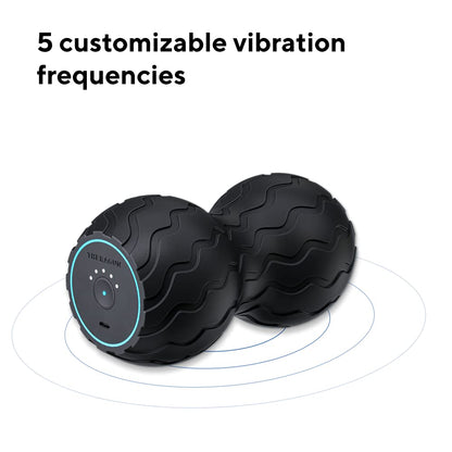 Therabody Wave Series Wave Duo - Ergonomically Contoured Foam Roller. Bluetooth Enabled Muscle Roller for Your Back, Neck & Spine with 5 Customizable Vibration Frequencies in Therabody App