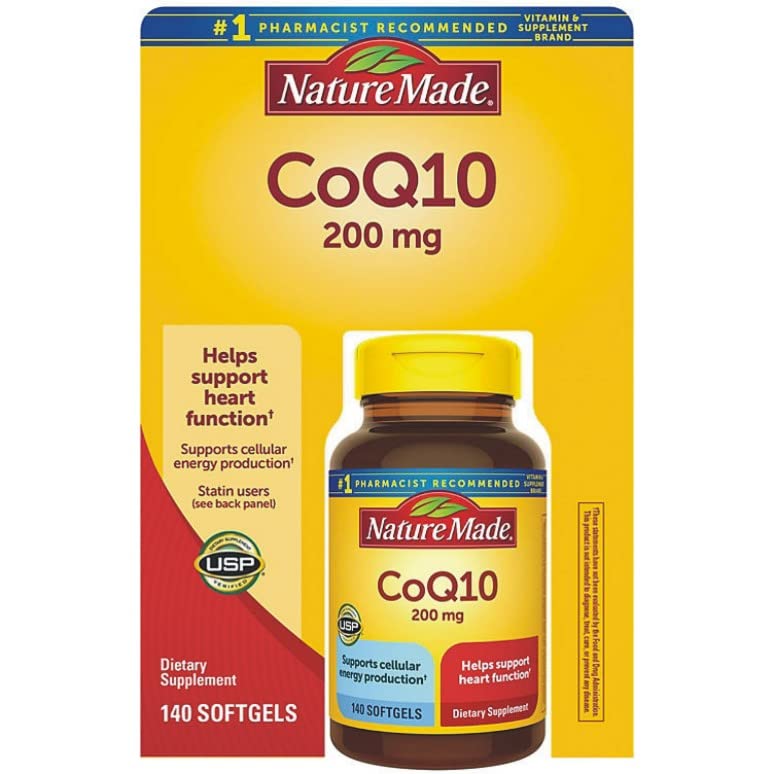 Nature Made CoQ10 200mg, Dietary Supplement for Heart Health Support, 105 Softgels, 105 Day Supply