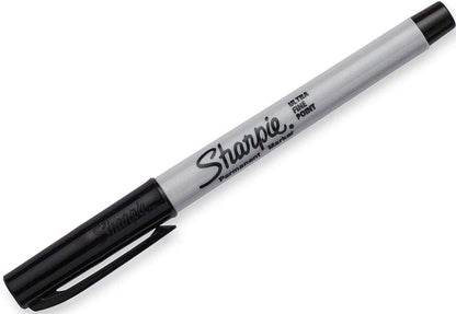 Sharpie Permanent Markers, Ultra Fine Point, Black, 2 Markers(37161)