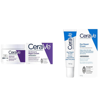 CeraVe Night Cream for Face, Skin Renewing Moisturizer for Men & Women With Hyaluronic Acid, Niacinamide, Bio Peptides & Ceramides. Fragrance Free, Non-comedogenic, Suitable for Sensitive Skin