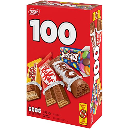 Nestle Mini Assorted Chocolate & Candy - KITKAT, Coffee Crisp, Aero, Smarties - 505 g (Pack of 50 Mini Bars)