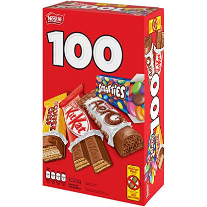 Nestle Mini Assorted Chocolate & Candy - KITKAT, Coffee Crisp, Aero, Smarties - 505 g (Pack of 50 Mini Bars)