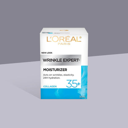 L’Oréal Paris Anti-Aging Face Cream 55+, Day & Night Skincare, Wrinkle Expert, With Calcium to Reduce the Look of Wrinkles, 50mL