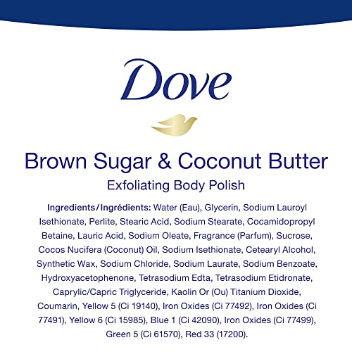 Dove Exfoliating Body Polish Scrub For Silky, Soft Skin Pomegranate and Shea Butter Body Scrub Exfoliates and Provides Lasting Nourishment 10.5 oz