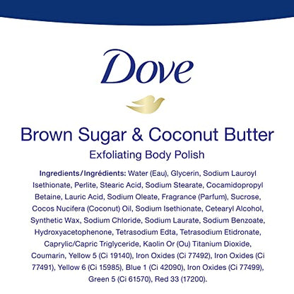 Dove Exfoliating Body Polish Scrub For Silky, Soft Skin Pomegranate and Shea Butter Body Scrub Exfoliates and Provides Lasting Nourishment 10.5 oz