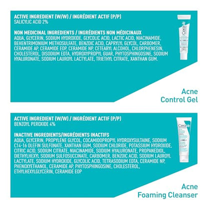 CeraVe 4% Benzoyl Peroxide ACNE Treatment Foaming Cleanser Face & Body Wash, with Hyaluronic Acid and Niacinamide. Helps Clear Acne Pimples and prevent breakouts. Gentle Gel, Fragrance-Free, 150ML
