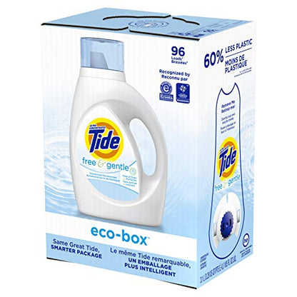 Tide Free & Gentle Liquid Laundry Detergent, 64 loads, 84 fl oz
