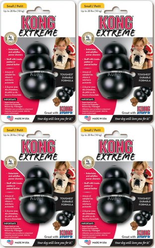 KONG Extreme - Durable Rubber Chew Toy for Power Chewers, Black - For Extra Large Dogs