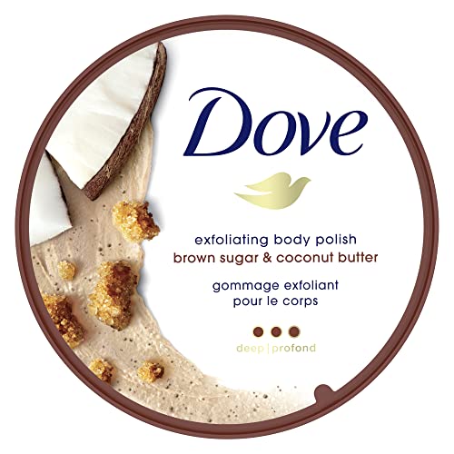 Dove Exfoliating Body Polish Scrub For Silky, Soft Skin Pomegranate and Shea Butter Body Scrub Exfoliates and Provides Lasting Nourishment 10.5 oz