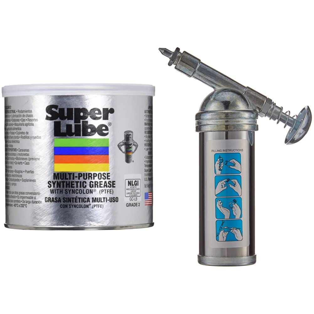 Super Lube 41160 Synthetic Grease (NLGI 2), 14.1 oz Canister, Translucent White