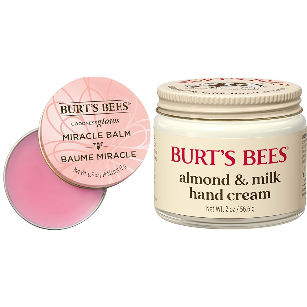 Burt's Bees 100% Natural Origin Goodness Glows Miracle Balm, softens Dry Skin -17g Tin, 1 Count