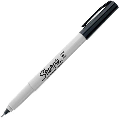 Sharpie Permanent Markers, Ultra Fine Point, Black, 2 Markers(37161)