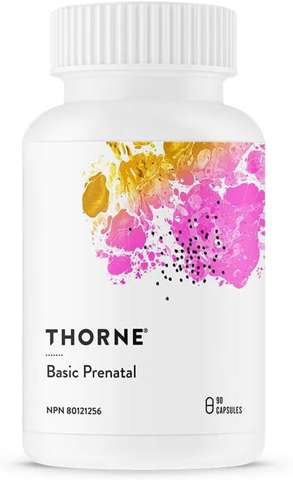 Thorne Basic Prenatal - Folate Multivitamin for Pregnant and Lactating Women - 90 Capsules - 30 Servings