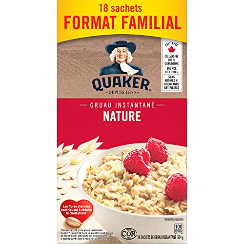 Quaker Maple & Brown Sugar Flavour Instant Oatmeal, 18 Packets, 774g