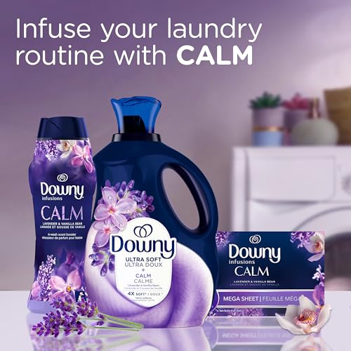 Downy Ultra Soft Fabric Softener Liquid, Calm, Lavender and Vanilla Bean, 2.76L