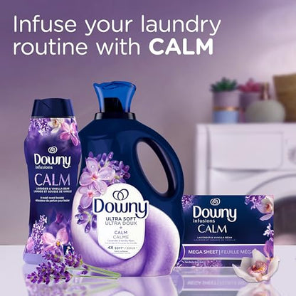 Downy Ultra Soft Fabric Softener Liquid, Calm, Lavender and Vanilla Bean, 2.76L