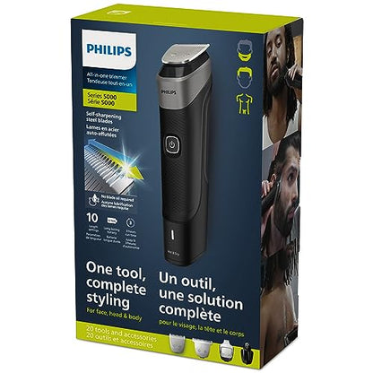 Philips Multigroom Series 3000 Cordless with 10 Trimming Accessories, Lithium-Ion and Storage Bag, MG3750/10