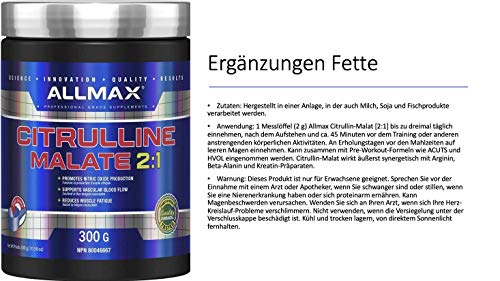 ALLMAX Nutrition - 2:1 Citrulline+ Malate - 300 Gram, 300-Gram