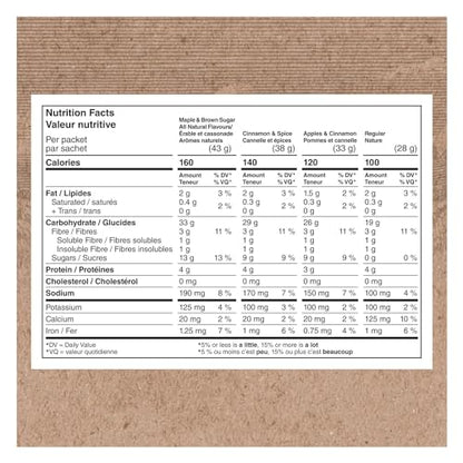 Quaker Maple & Brown Sugar Flavour Instant Oatmeal, 18 Packets, 774g