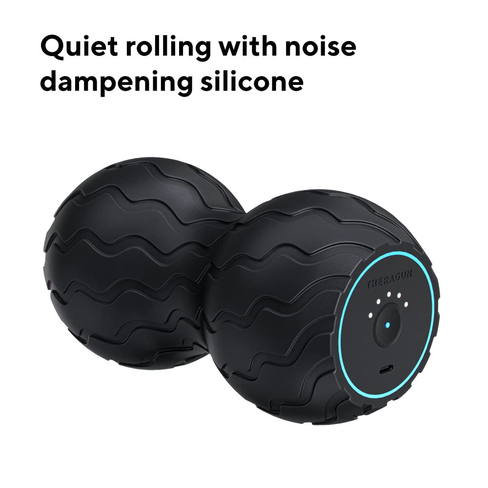 Therabody Wave Series Wave Duo - Ergonomically Contoured Foam Roller. Bluetooth Enabled Muscle Roller for Your Back, Neck & Spine with 5 Customizable Vibration Frequencies in Therabody App