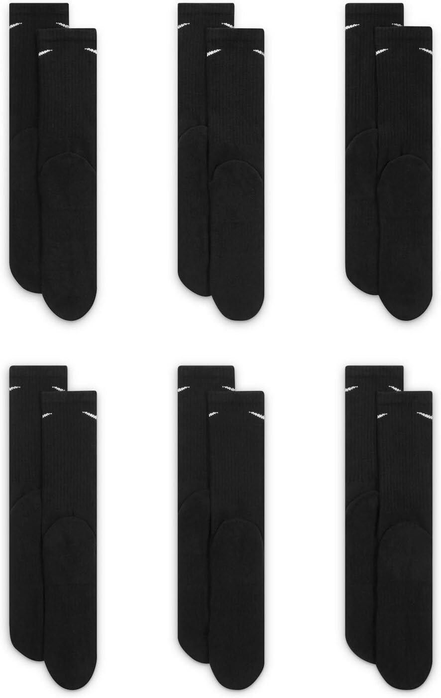 Nike unisex-adult Everyday Cushion Crew 6 Pair BandSocks