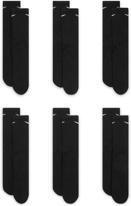 Nike unisex-adult Everyday Cushion Crew 6 Pair BandSocks